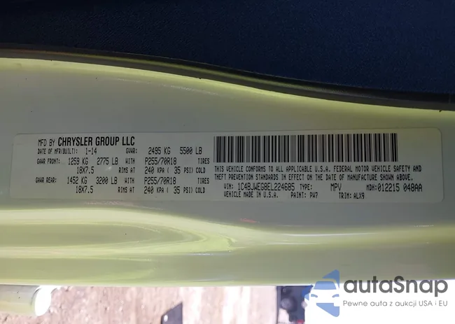 1C4BJWEG8EL224685: 44178683