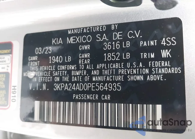 3KPA24AD0PE564935: 44178717