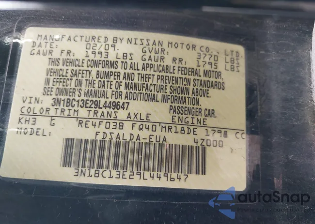 3N1BC13E29L449647: 44178769