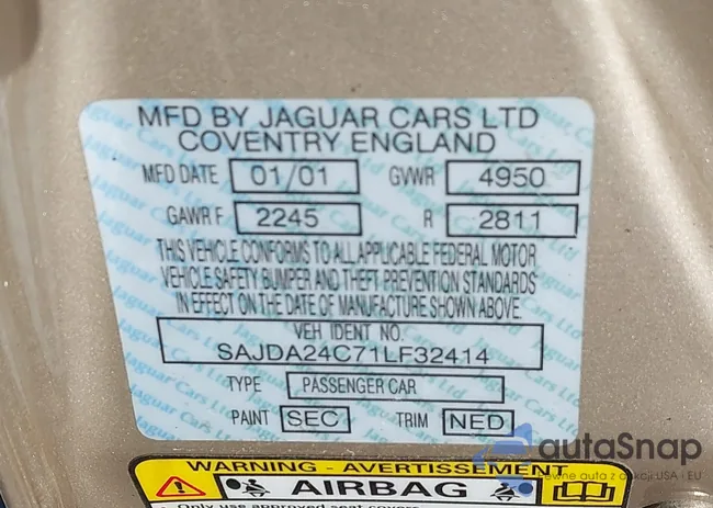 SAJDA24C71LF32414: 44178894