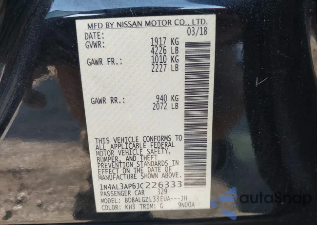 1N4AL3AP6JC226333: 44178962