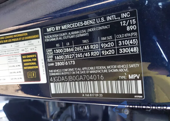 4JGDA5JB0GA704016: 44179009