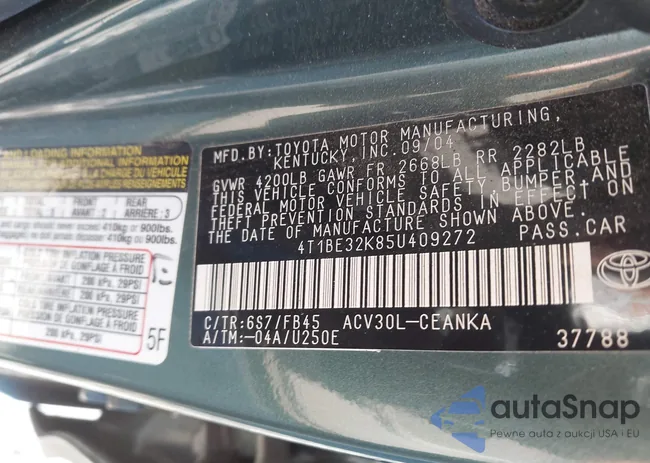 4T1BE32K85U409272: 44178230