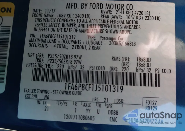 1FA6P8CF1J5101319: 44178275