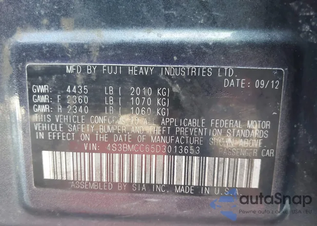 4S3BMCC65D3013653: 44178365