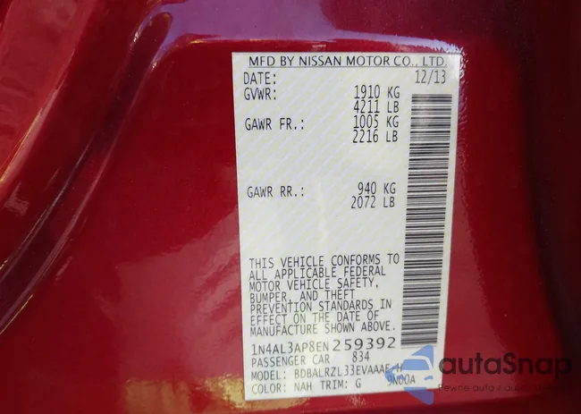 1N4AL3AP8EN259392: 44178375