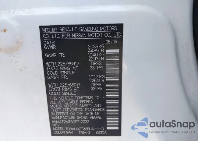 KNMAT2MT3GP712032: 44179434