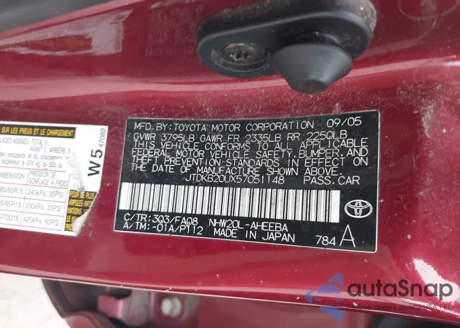 JTDKB20UX57051148: 44179469