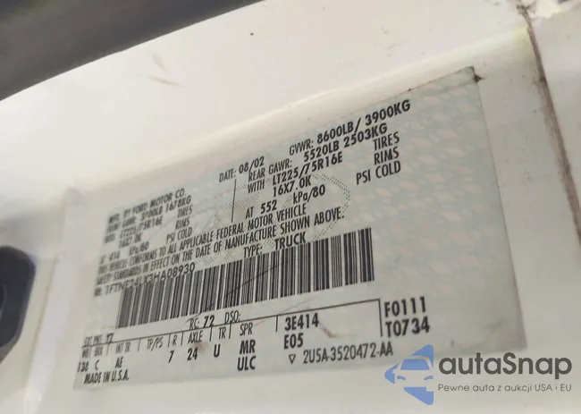 1FTNE24LX3HA08930: 44179490