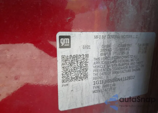 1G1FY6S06N4112832: 44179505