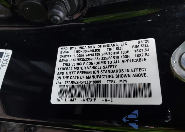 7FARW2H54LE018089: 44179521