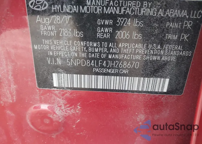 5NPD84LF4JH268670: 44179599