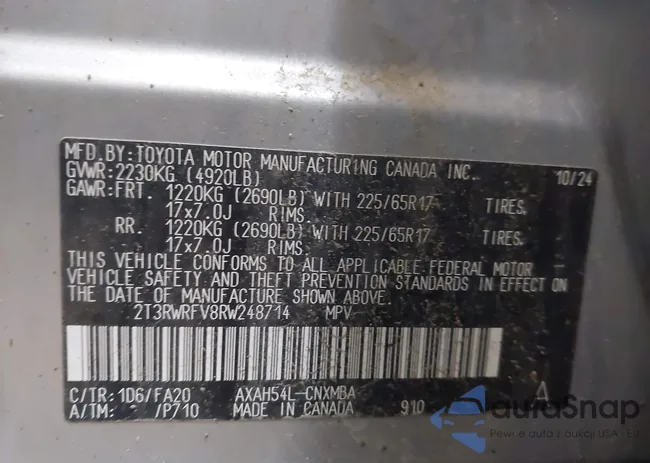 2T3RWRFV8RW248714: 44179604