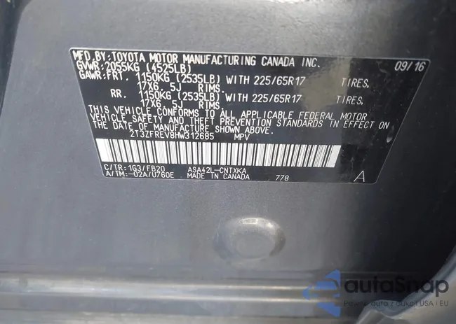 2T3ZFREV8HW312685: 44179698