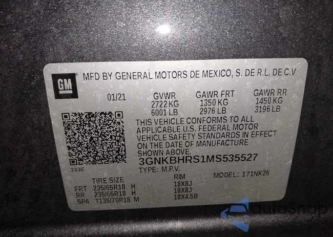 3GNKBHRS1MS535527: 44179723