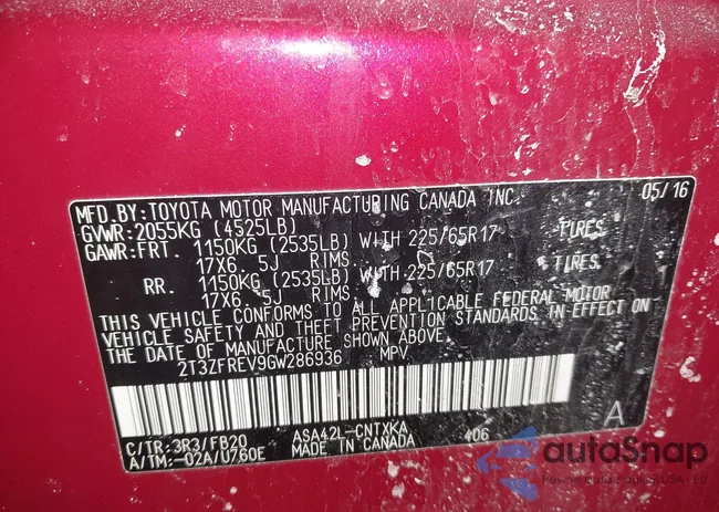 2T3ZFREV9GW286936: 44179809