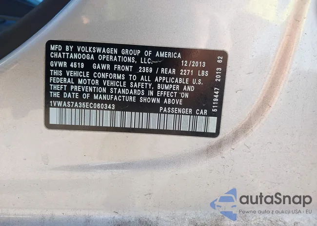 1VWAS7A35EC060343: 44180007