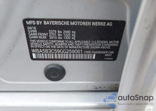 WBA5B3C59GG259061: 44179032