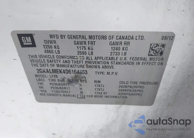 2GKALMEK4D6164463: 44179104