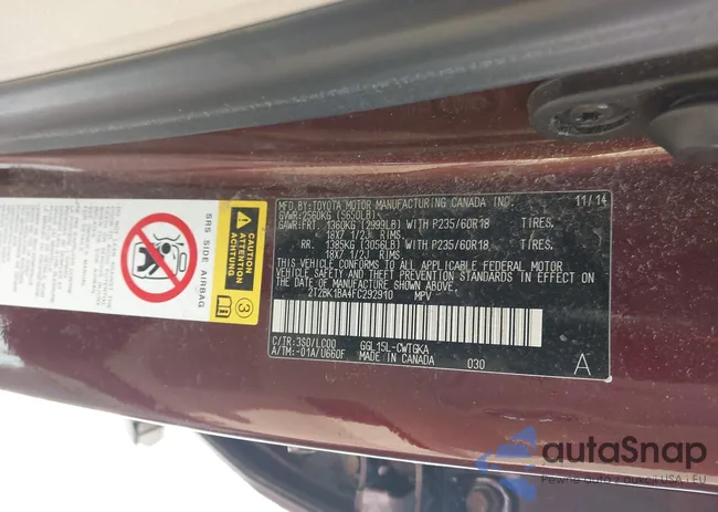 2T2BK1BA4FC292910: 44179106