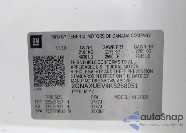 2GNAXUEV4K6258051: 44179127