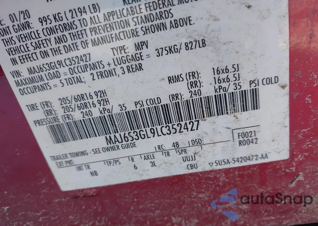 MAJ6S3GL9LC352427: 44179197