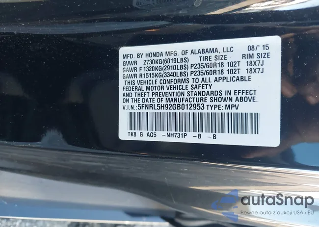 5FNRL5H92GB012953: 44179271
