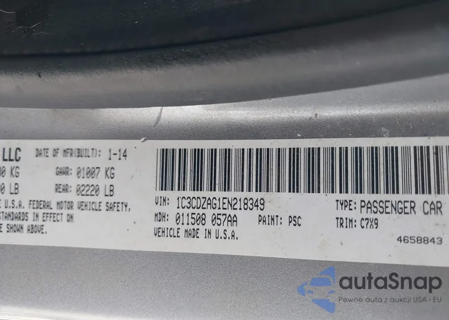 1C3CDZAG1EN218349: 44179352
