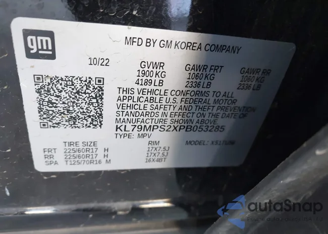 KL79MPS2XPB053285: 44179355