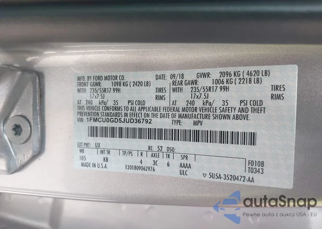 1FMCU0GD5JUD36792: 44180436