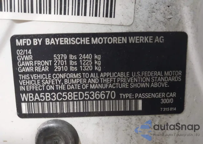 WBA5B3C58ED536670: 44180450