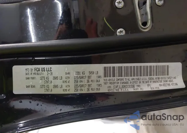 1C4PJLLB2KD131596: 44180555