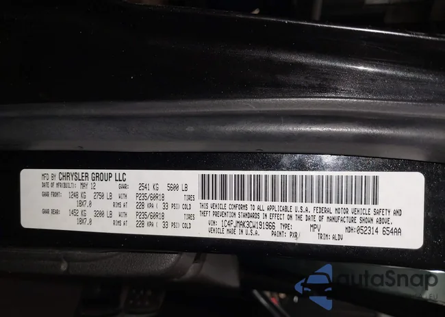 1C4PJMAK3CW191966: 44180576