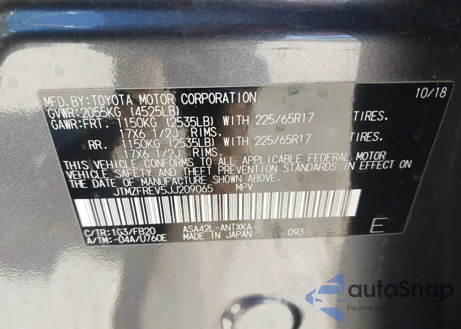 JTMZFREV5JJ209065: 44180623