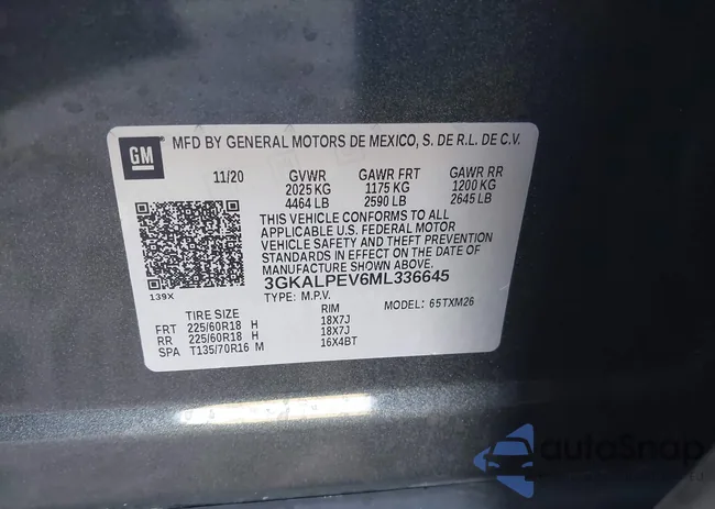 3GKALPEV6ML336645: 44180658