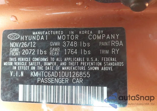 KMHTC6AD1DU126855: 44180685