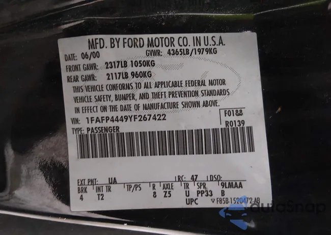 1FAFP4449YF267422: 44180791