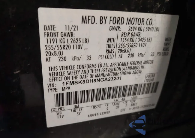 1FMSK8DH8NGA23201: 44180797