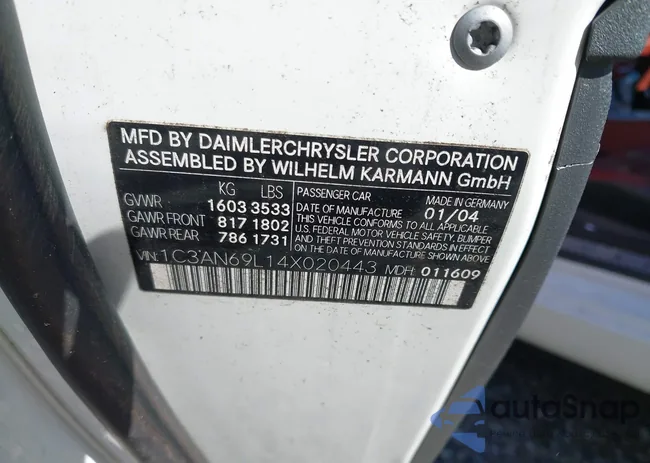 1C3AN69L14X020443: 44180817