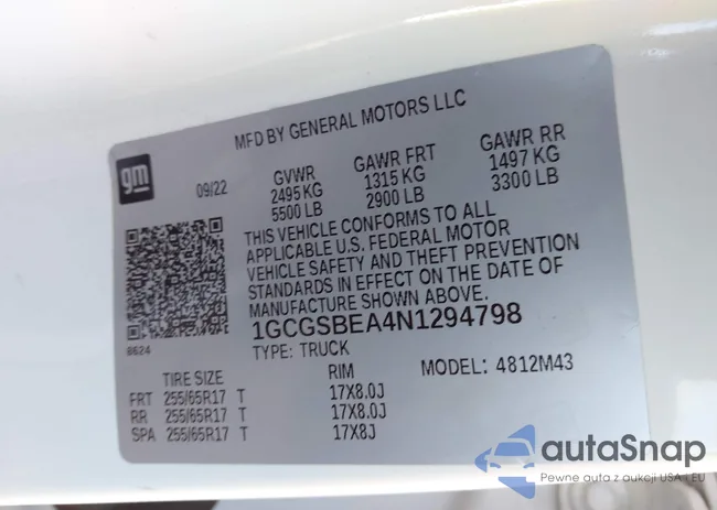 1GCGSBEA4N1294798: 44180832