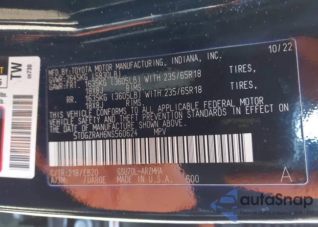 5TDGZRAH6NS560624: 44180849