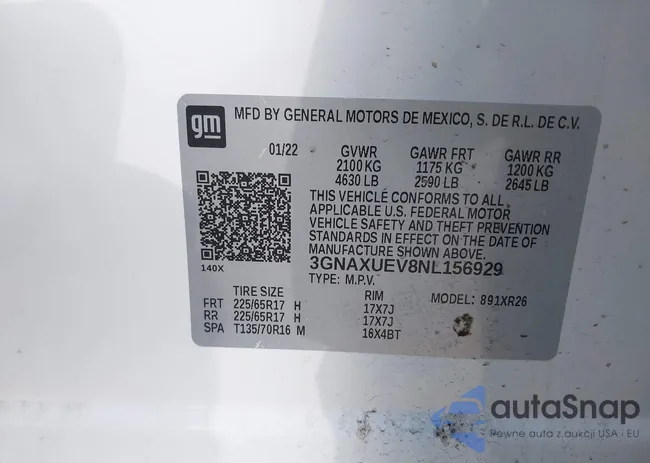 3GNAXUEV8NL156929: 44180878