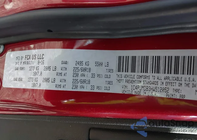 1C4PJMDB3HW512052: 44180900