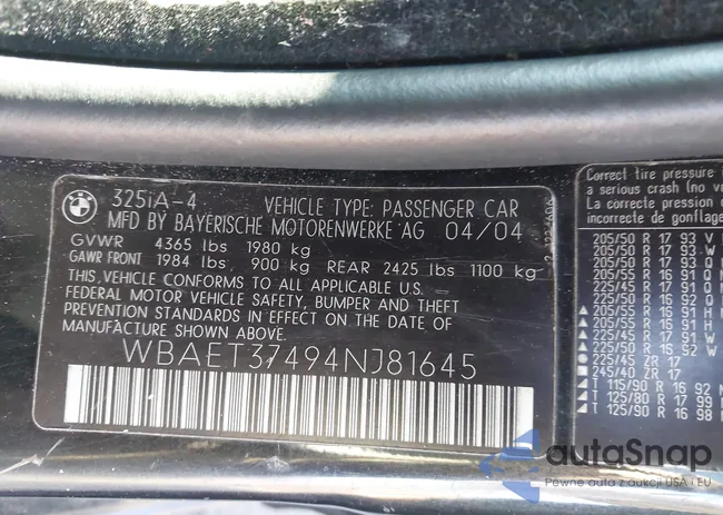 WBAET37494NJ81645: 44180966