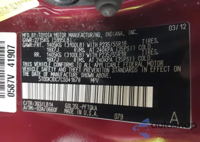 5TDDK3DC7CS041678: 44180992