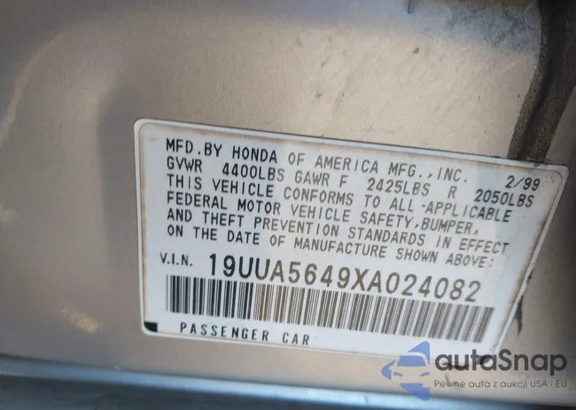 19UUA5649XA024082: 44180042