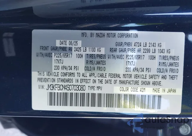 JM3KFBCM4S0703080: 44180061