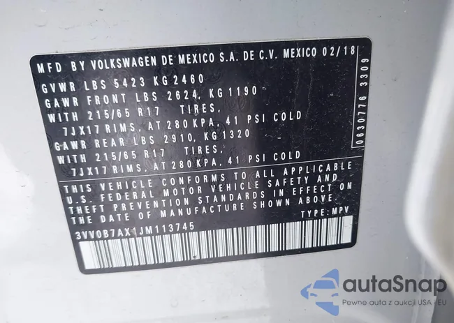 3VV0B7AX1JM113745: 44180072