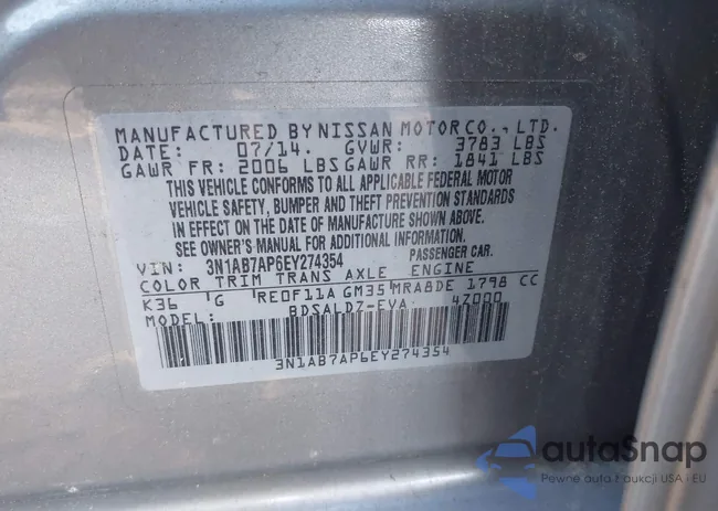 3N1AB7AP6EY274354: 44180141