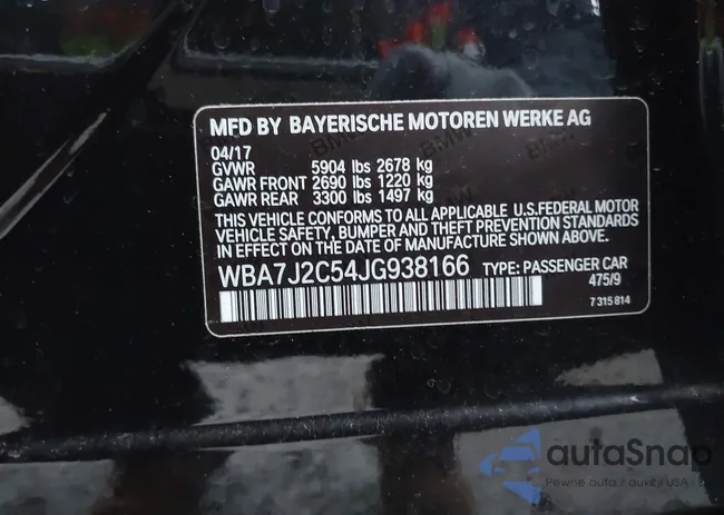 WBA7J2C54JG938166: 44180213